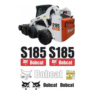 Kit Adesivo Mini Carregadeira Bobcat S185 + Etiquetas Mk Cor Adesivo Com Etiquetas Para Mini Carregadeira Bobcat S185