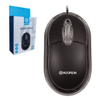 Mouse Óptico Usu Preto 1200 Dpi Ms-035p- Hoopson Cabo1,2 Mtr