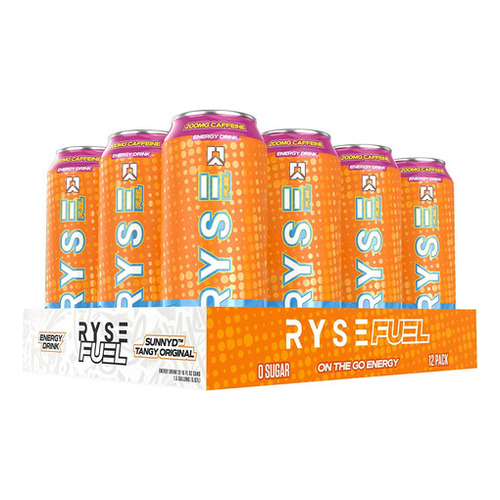 Ryse Fuel Energy Drink 16 Oz 12 Pack Sunnyd Tangy Original