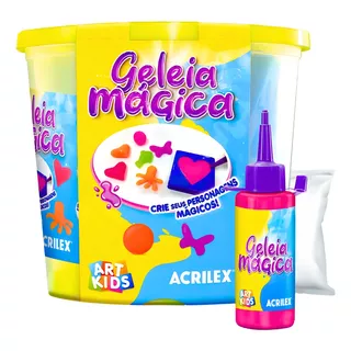 Kit Balde Divertido De Geleia Magica 4 Cores Premium Cor Colorido