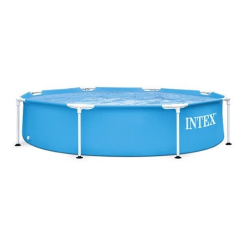 Piscina estructural redonda Intex 28205 con capacidad de 1828 litros de 450cm de largo x 220cm de ancho de 2.44m de diámetro  azul diseño mosaico