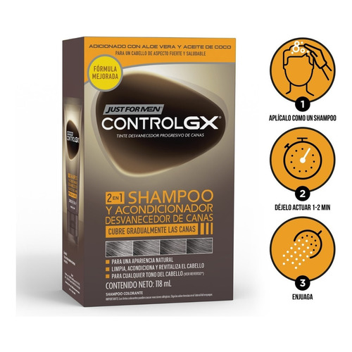 Just For Men Control Gx 2 En 1 Shampoo Y Acondicionador 