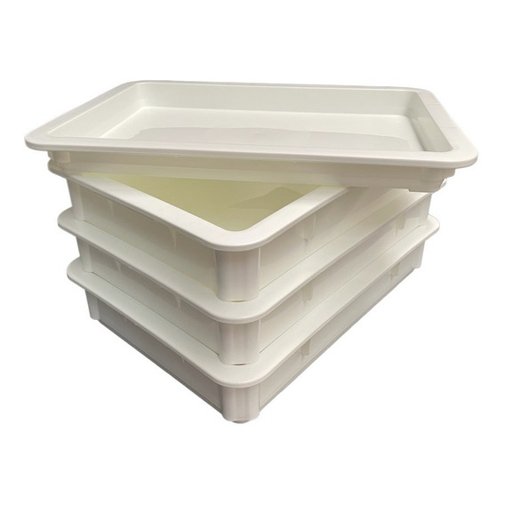 Caja Para Masa De Pizza, Caja Apilable Con Tapa Set 3 Pza Ch