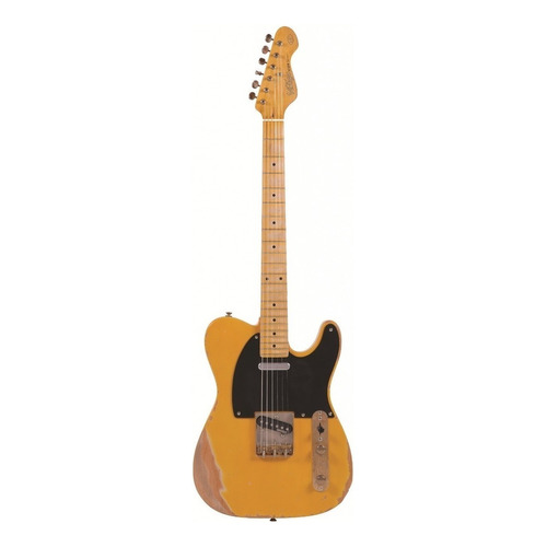 Guitarra Electrica Vintage V52 Icon Series D.butterscotch Color Distressed butterscotch Material del diapasón Arce Orientación de la mano Diestro