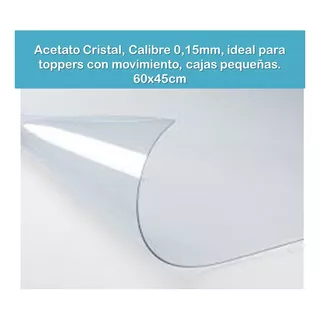 Laminas De Acetato (pvc) 60 X 45 Cm Calibre 0,15 Mm X2unidad