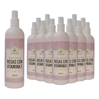 Tónico Facial De Rosas Con Vitamina E (500ml) 12 Pack Momento De Aplicación Día/noche Tipo De Piel Todo Tipo De Piel