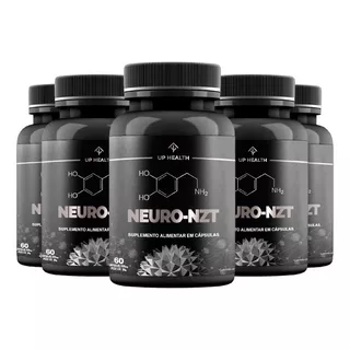 5 Potes Neuro-nzt Nootrópico Inteligência 300 Cápsulas