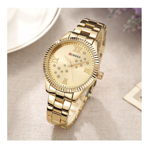 Relojes De Cuarzo Analógico Elegante Curren 9009 Para Mujer