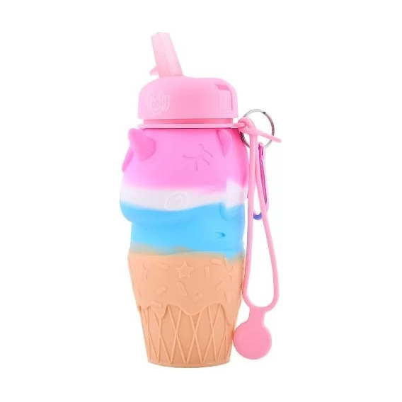 Botella De Silicona Unicornio Helado  Footy Multicolor