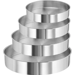 Conjunto De Formas Redondas 4 Peças Em Alumínio - 5cm Altura