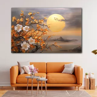 Cuadro Arbol Canvas Abstracto Artistico Sala Come 140x100 A7