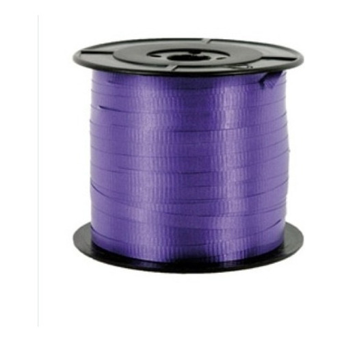 Liston Rulin Curling Curly Liso 100m, Decoración Y S Color Violeta-morado