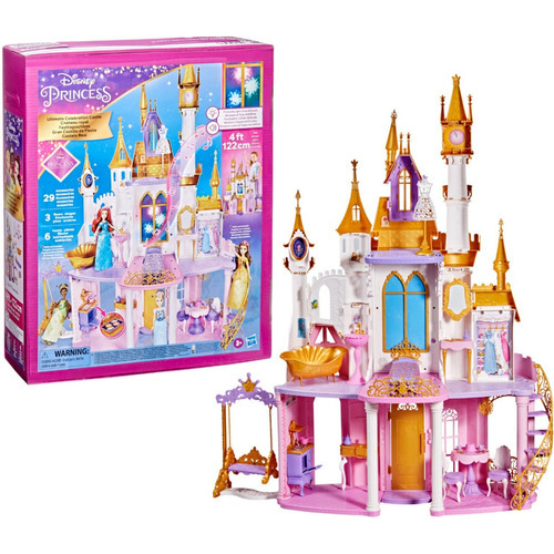 Disney Princess Gran Castillo De Fiesta Casa De Muñecas Color Rosa Chicle