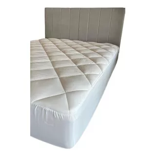 Cubrecolchon 200x200 Colchon King Pillow Top Soft Protect Color Blanco
