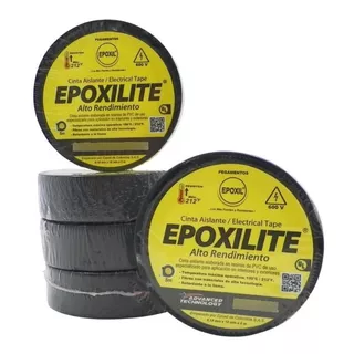 Cinta Aislante Electrica Teipe Negro Epoxilite Pq 5und