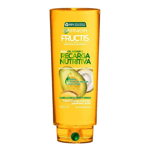 Acondicionador Garnier Fructis Oil Repair 3 Recarga Nutritiva 650ml