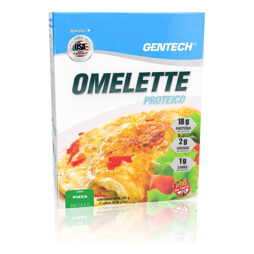 Omelette Proteico X 7 Sobres Gentech Sin Tacc