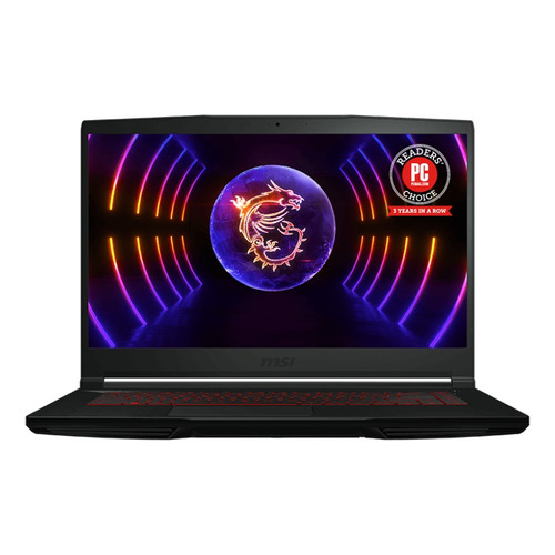 Laptop  gamer  MSI Thin GF63 negra 15.6", Intel Core i5 10300H  8GB de RAM 512GB SSD, NVIDIA GeForce GTX 1650 Max-Q 60 Hz 1920x1080px Windows 10 Home