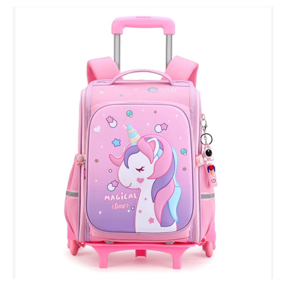 Mochila Con Carrito Y Ruedas Unicornio