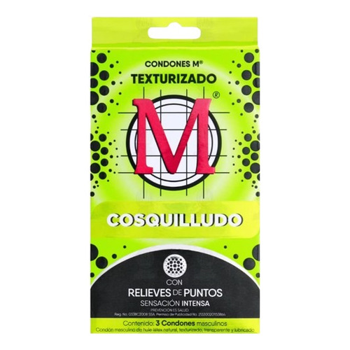  M Force condones texturizado cosquilludo 3 preservativos