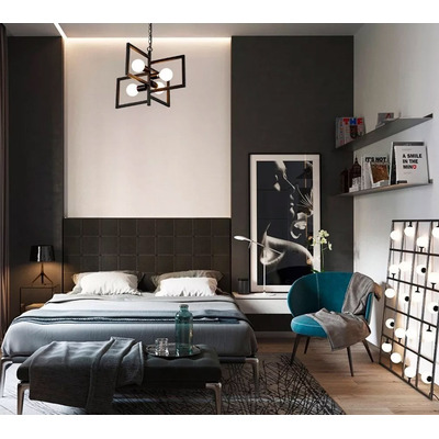 Lampara Colgante Otis Moderno 4 Luces E27 Metal Deco Lk