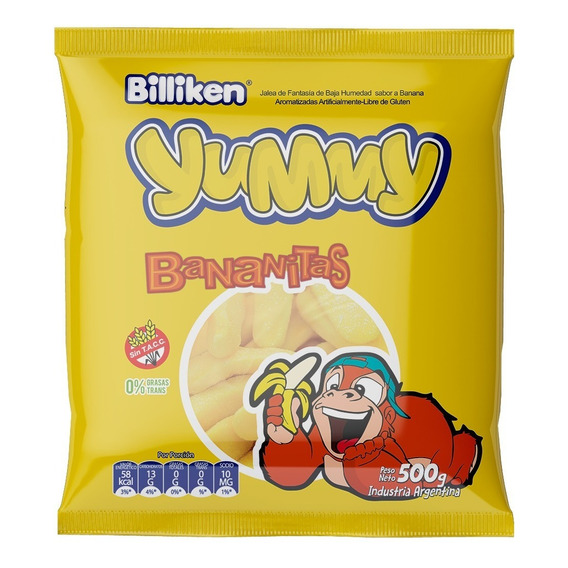 Gomitas Yummy Bananitas X 500 gr