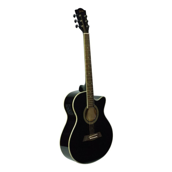 Guitarra acústica Deviser L-706 para diestros black brillante