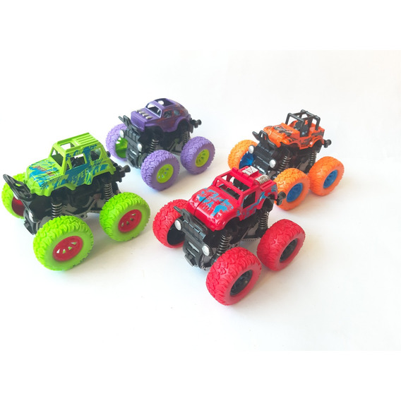 Pack Autos Monster Cars Truck A Friccion 10cm Aprox