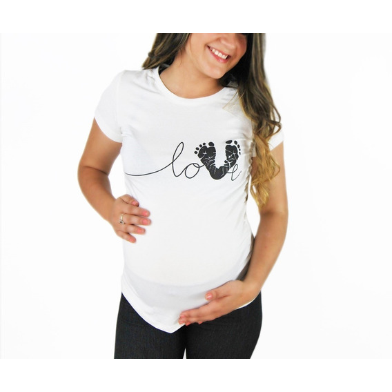Camiseta Polera Franela Materna Estampada - Coralina Love