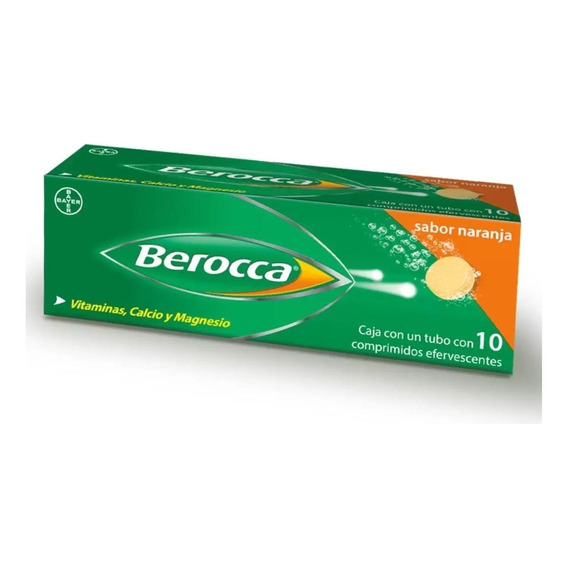 Vitaminas Calcio Y Magnesio Berocca 3 Pack De 10 Comp C/u Sabor Sin Sabor