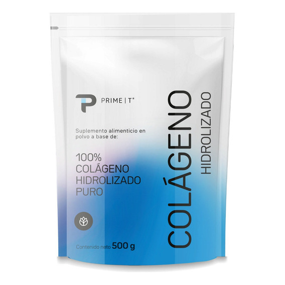 Colágeno Hidrolizado Puro Polvo Primetech 500 G 50 Porciones Sabor Sin sabor