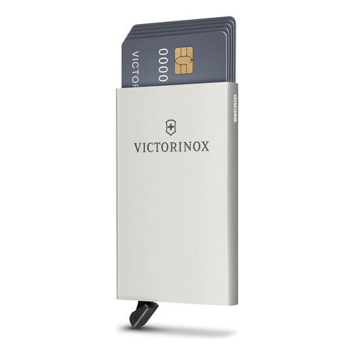 Tarjetero Altius Bloqueo Rfid Card Wallet Victorinox Colores Color Gris Diseño De La Tela Liso