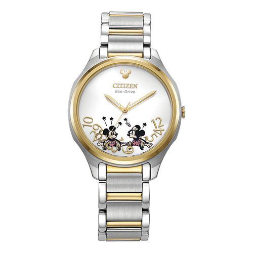 Reloj Citizen 61498 Em0754-59w Mujer Minnie & Mickey Mouse Color de la correa Plata Color del bisel Multicolor Color del fondo Plateado 61498