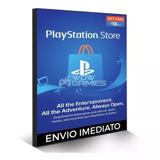 Cartão Psn $10 Dolares Playstation Network - Ps3 Ps4 Psvita