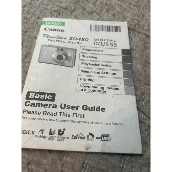 Manual De Camara Canon Sd450 Sin Envios