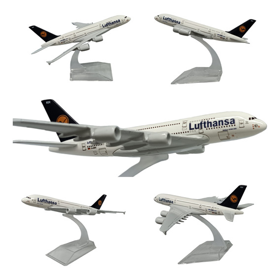 Avión Lufthansa A-380, Escala 1/400, 15cms Largo, Metalico