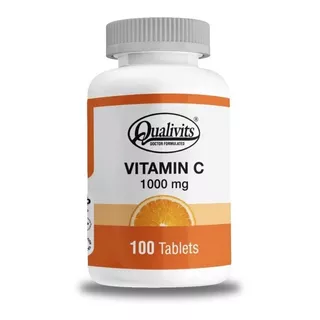 Qualivits® Vitamin C 1000mg X 100 Tabletas Sabor Sin Sabor