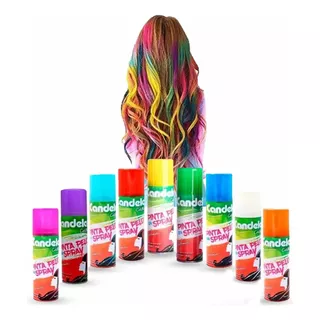 Pinta Pelo En Spray Color Lavable No Toxico Pack X 12 Uni