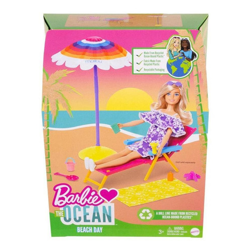 Barbie Malibu Set De Playa Barbie Ocean - Sombrilla Gyg16