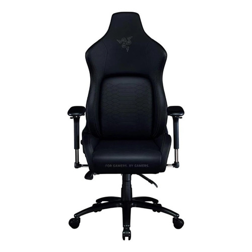 Silla de escritorio Razer Iskur gamer ergonómica  negra con tapizado de cuero sintético