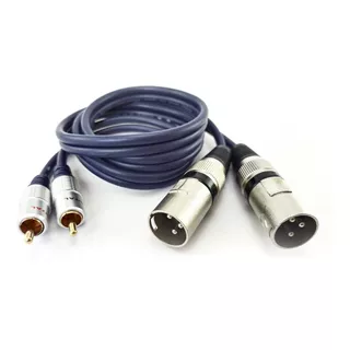 Cable De Audio 2 Xlr Macho A 2 Rca Macho 1.8mts
