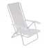Silla Reclinable 4 Posiciones Acero Mor Sannet Resistente Color Blanco