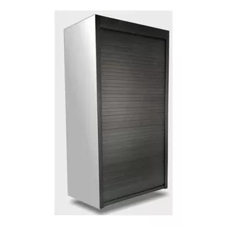 Cortina Enrollable Aluminio Negro Cocina Gabinete 60x90cm