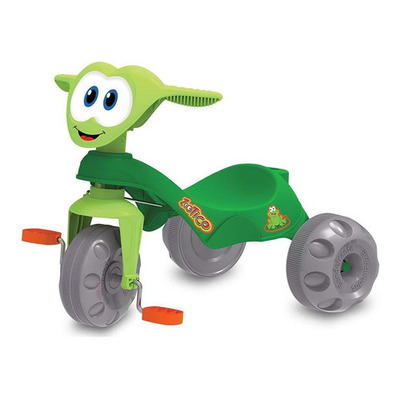 Triciclo Motoca Zootico Passeio E Pedal Infantil Cor Verde