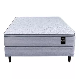 Sommier Americana King Koil World Luxury Kensington 2 Plazas De 190cmx140cm  Gris Con Base Dividida