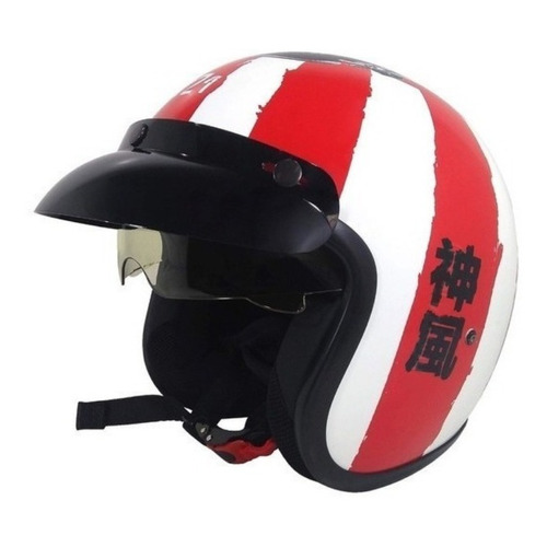 Casco para moto abierto Hawk 721 kamikaze talle S 