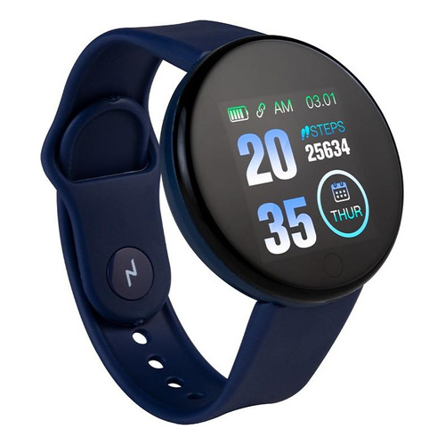 Reloj Inteligente Smartwatch Noga Sw09 Deportivo Negro Color de la malla Azul