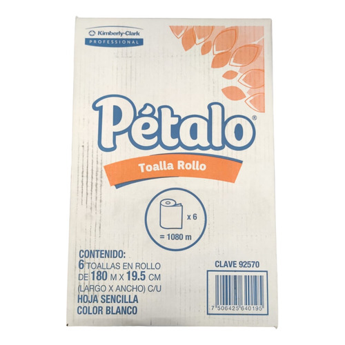 Toalla De Papel Petalo 6 Rollos