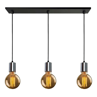 Colgante 3 Luces Moderno Bell Capuchon Vintage Apto Led 