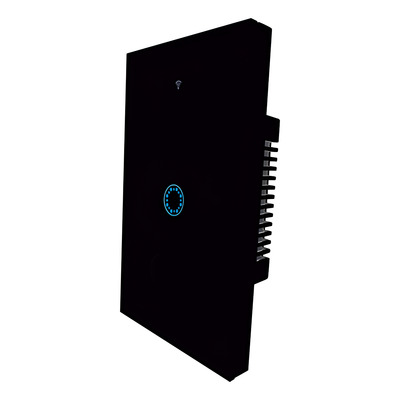 Tecla Smart Tapa De Vidrio Wifi Touch 1c Negro Tbcin 10 A 220v